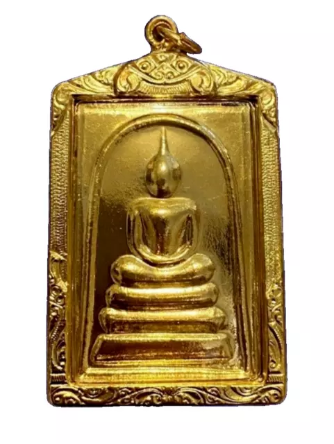 Phra Somdej Wat Rakang Gold Plated Micron Pendant Talisman Thai Buddha Amulet