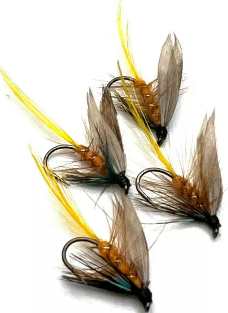 4, 6 OR 8 Fly fishing Trout Wet flies PEACH INVICTOR BARBED or BARBLESS 1st  POST £2.99 - PicClick UK