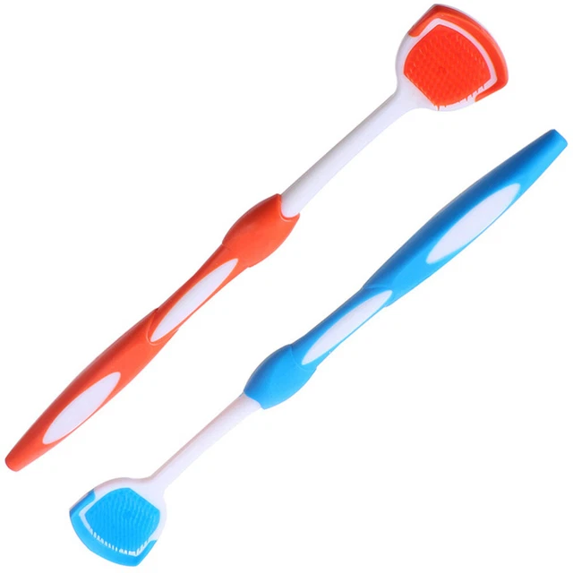 2 piezas limpiador de lengua cepillo detergente nanoplástico raspador de lengua dental infantil