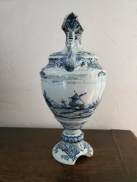 Delft - Vase en Faïence  - Signé - XVIIIème 2