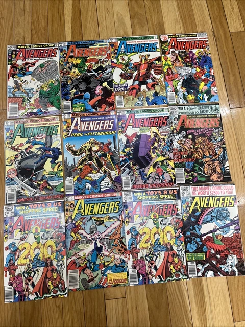 Marvel THE AVENGERS Comic 12 book Lot Key Issues White EX hot