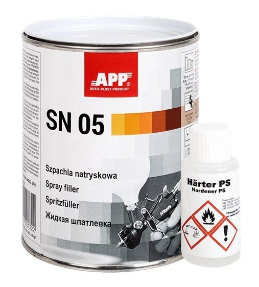 ITALKO 2K Acrylfüller Mit Härter 960ml - Perfekte Grundierung Für Auto & Karosserie