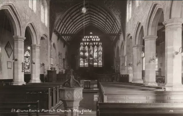 1914 VINTAGE REAL PHOTO St Dunstan's Parish Church POSTCARD to Russell Square