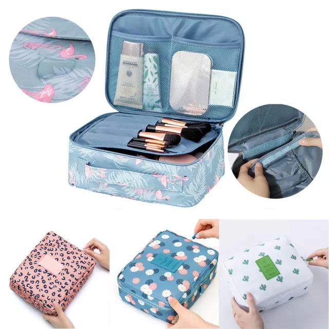 UK Large Capacity Make Up Bags Vanity Case Beauty Box Cosmetic Nail Tech Storage