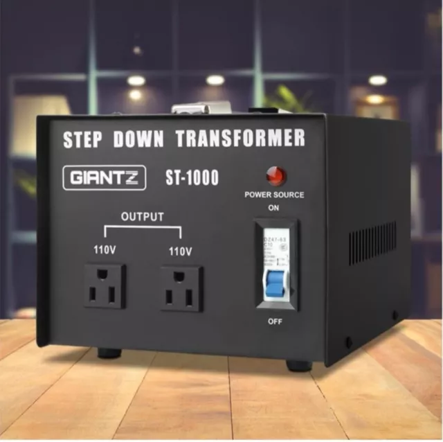 Giantz Step Down Transformer 1000W 240V TO 110V Voltage Stepdown Converter New