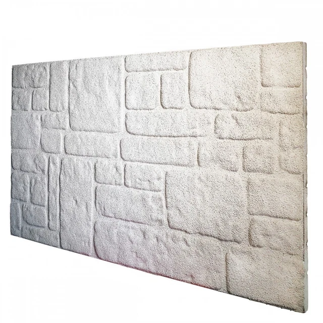 Pannello Finta Pietra Colorado White | Polistirolo Resinato 100x50x2cm | Per Interni Ed Esterni