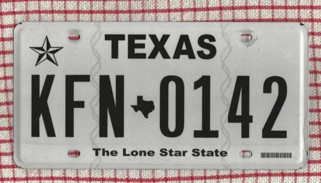 TEXAS Black & White AMERICAN LICENSE NUMBER PLATE #TxB&W