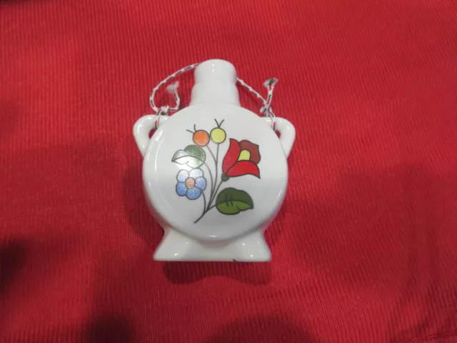 Kalocsa HAND PAINTED OLD  HUNGARIAN CUTE MINI FLASK