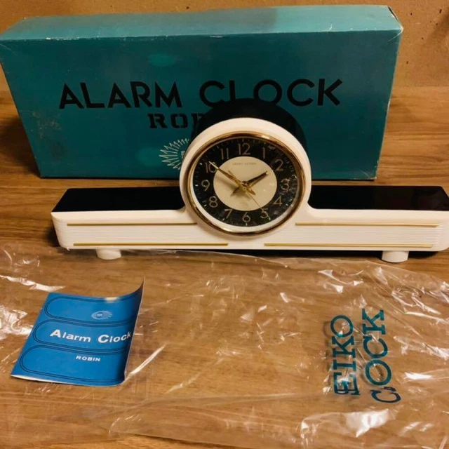 SEIKO ROBIN RB667 Alarm CLOCK VINTAGE Made in JAPAN Space age Mid-century 1970s