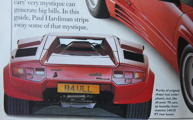 ORIGINAL LAMBORGHINI COUNTACH Best Buy magazine article £6.00 - PicClick UK