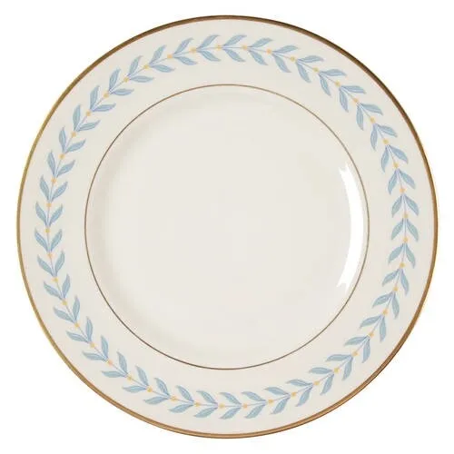 Syracuse China old ivory Sherwood SY SHE blue laurel Large Dinner Plate 10 1/4"