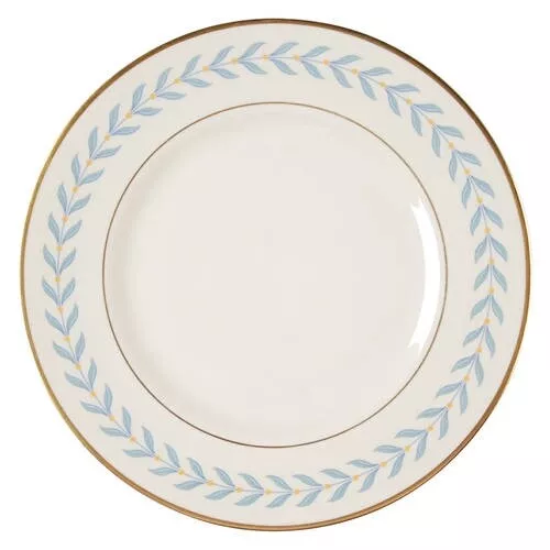 Syracuse China old ivory Sherwood SY SHE blue laurel Large Dinner Plate 10 1/4"