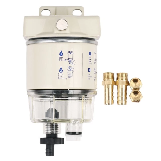 Kit Séparateur Eau Carburant Yosoo S3213 - Filtre Complet Pour Moteur Hors-Bord Bateau