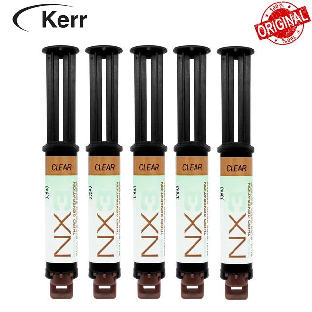 Kerr NX3 Nexus 3rd Gen Universal Adhesive Resin Cement Dual Cure Syringe CLEAR