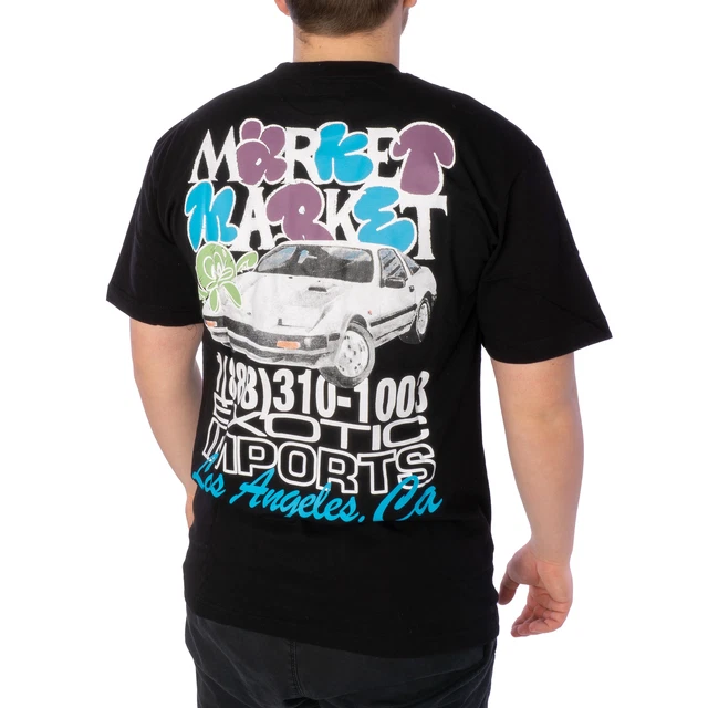 Market Exotic Automobile T-Shirt Uomo Maglietta Nero 39332