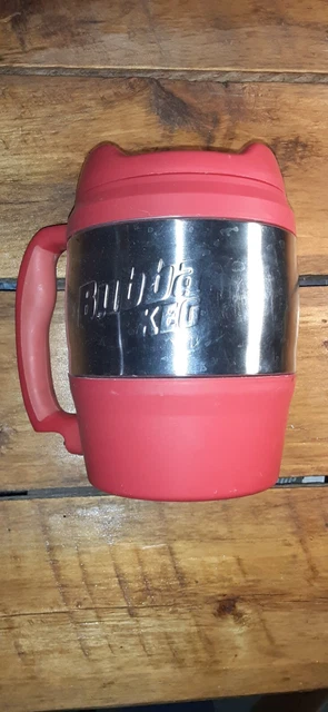 Large Jumbo Bubba Keg 52 Oz Cup Travel Mug Insulated Lid Handle Red Pink