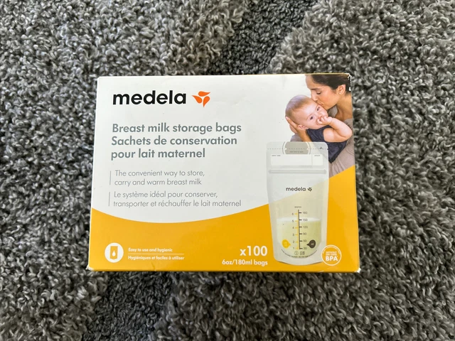 Medela Breast Milk Storage Bags, 100 Count, Ready to Use Breastmilk Bags for ...