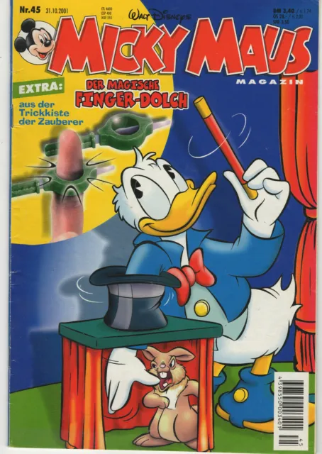 2 Hefte ~ Micky Maus ~ Nr. 44 und Nr. 45 / 2001 ~ ohne Beilagen ~