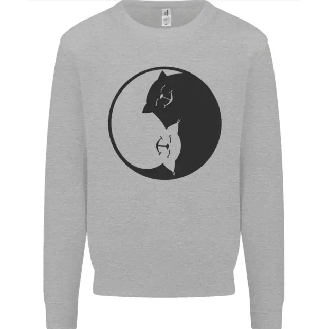 Yin Yang Chat Amant Drôle Chaton Animal de Compagnie Hommes Pull