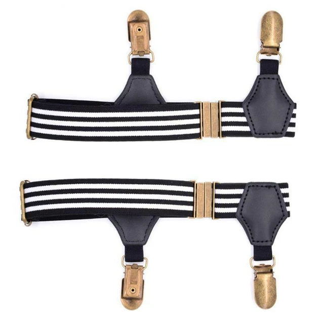 1Pair Elastic Mens Sock Remains Leg Suspenders Garter Clip Buckle Non-slip Clamp