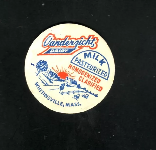 Vanderzicht Dairy--Pasteurized Milk Bottle Cap--Whitinsville, Massachusetts