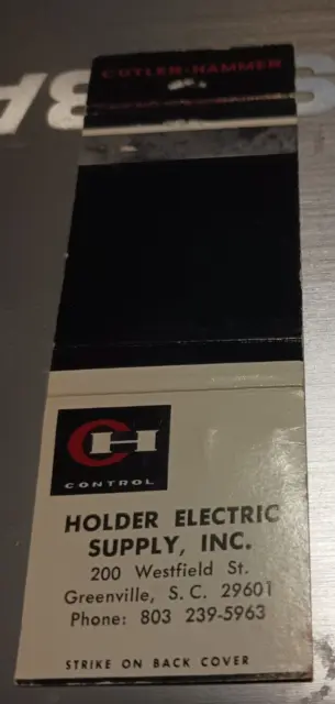 Vintage Matchbook Holder Electric Supply Inc Greenville South Carolina C76