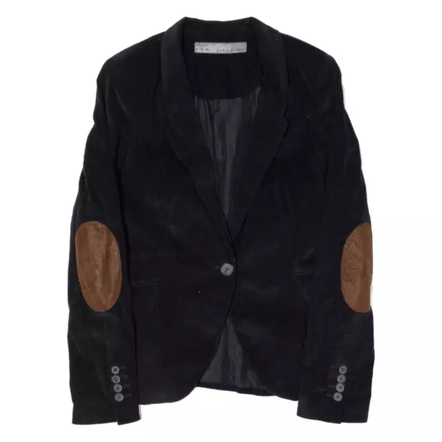 ZARA Basic Blazer Corduroy Jacket Black Womens M