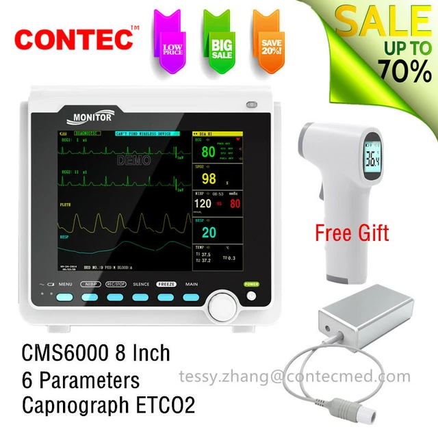 CAPNOGRAPH PATIENT MONITOR ETCO2 Vital Signs Monitor 6 Parameter ...