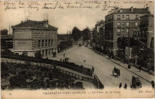 CPA Villeneuve-Saint-Georges - La Place de la Gare (259997)