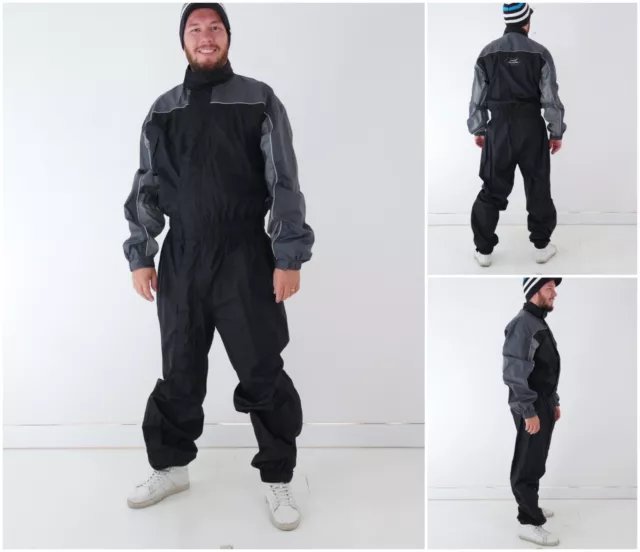 MENS RAIN SUIT Large Size CRANE Motorcycle Waterproof One Piece Overall,  New £59.99 - PicClick UK