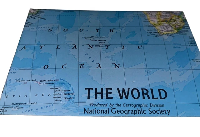 VINTAGE 1981 DECEMBER THE WORLD National Geographic Map $15.59 ...
