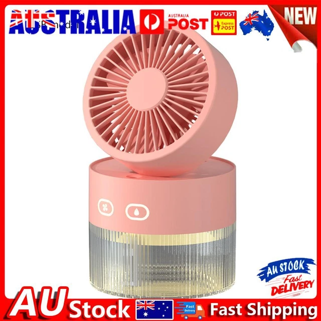 Air Cooler Fan Multifunctional Mini Spray Fan Mute Home Appliance (USB Pink) AU