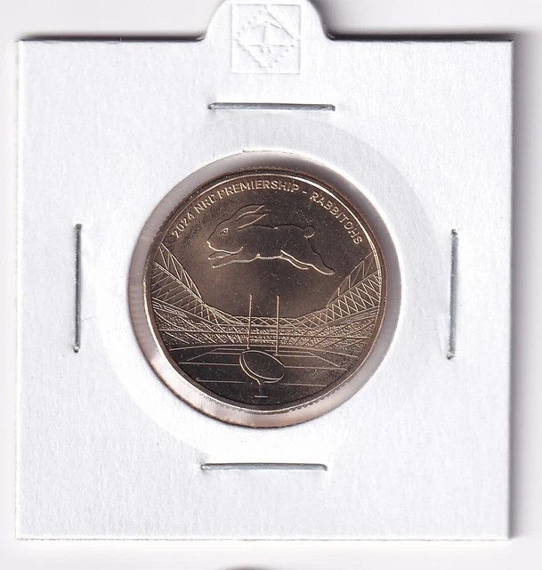 AUSTRALIAN 2024 1 Nrl Rugby Sydney Rabbitohs Unc Coin In 2X2 Holder