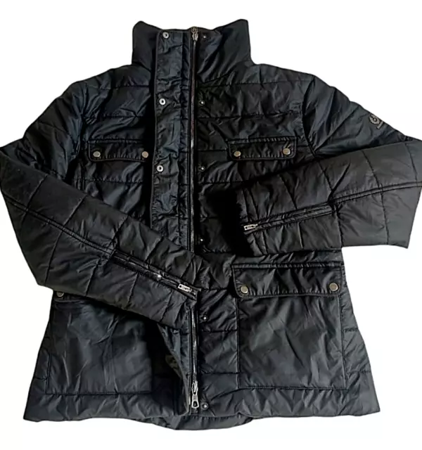 Ladies Belstaff Goose Down Puffer Jacket Quilted Black Size 42