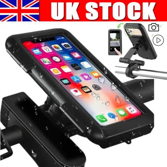 Cell Phone Holder Case Stand Motorcycle Bike Bicycle Handlebar Mount Waterproof