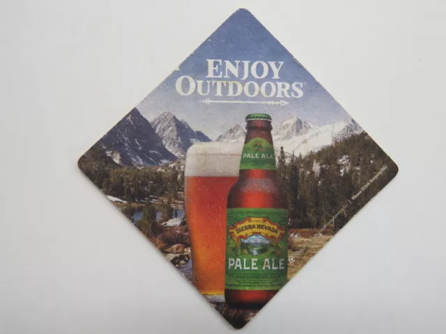 Beer Coaster ~ SIERRA NEVADA Brewing Pale Ale & Summer Fest ~ Enjoy Outdoors