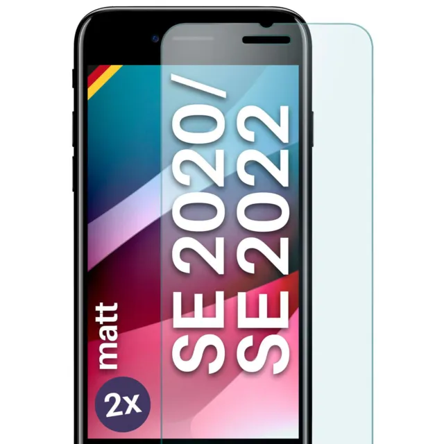 2x Echt Glas für Apple iPhone SE (2020/2022) Panzerfolie Premium Displayschutz