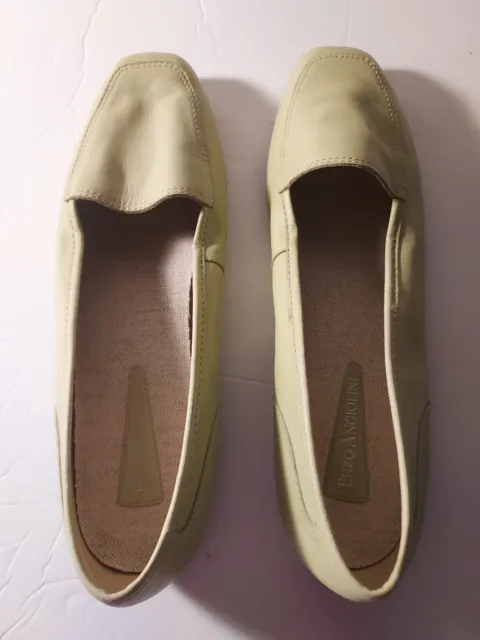 ENZO ANGOLINI Liberty Leather Ballet Ballerina Flats Green 10 M 1/2Heel Brazil