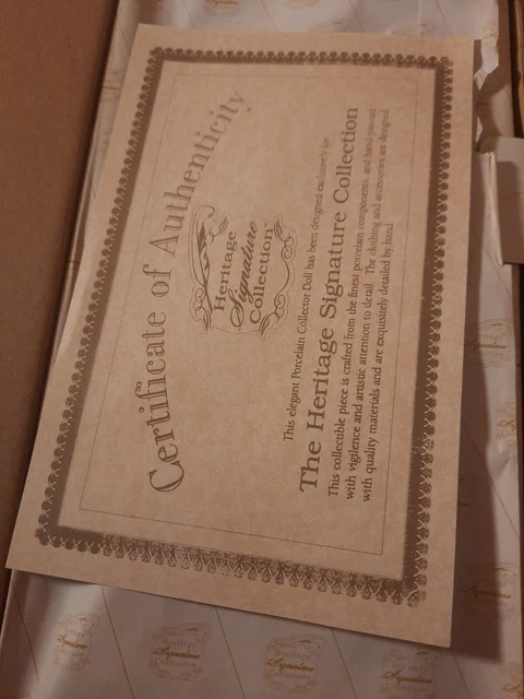 Heritage Signature Collection Shannon Doll Original Box COA Authenticity 92034 3