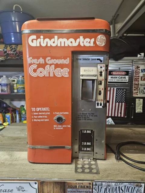 Vintage Grindmaster 505 Red Commercial Coffee Grinder Tested And Works