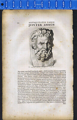 Jupiter (Zues) Ammon, Lorenz Beger, 1696 Engraving
