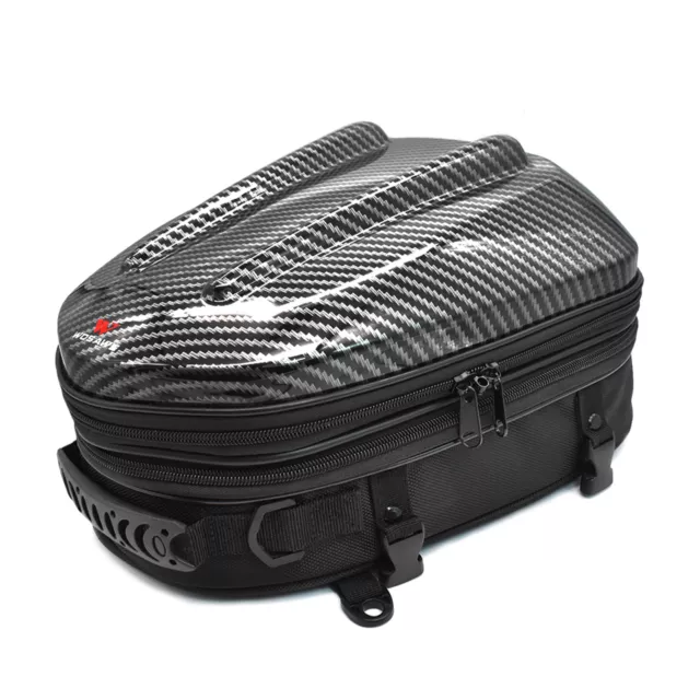 Waterproof Motorcycle  Tail Bag Multifunctional Expandable Motorcycle I1F3
