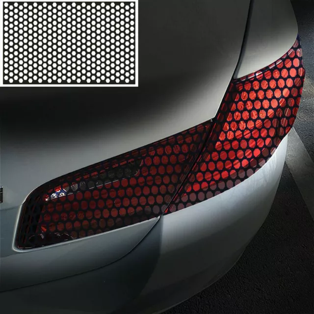 Car Rear Tail Light Cover Black Honeycomb Sticker Tail-lamp Decal Accessories