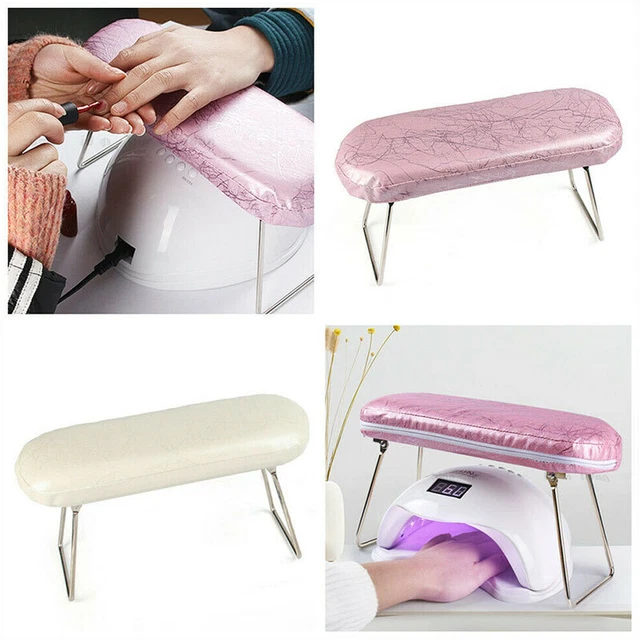 Handauflage Für Nageldesign – Abnehmbar, Waschbar, Weiches Plüschkissen Mit Schwammfüllung, Ca. 30 X 13 Cm