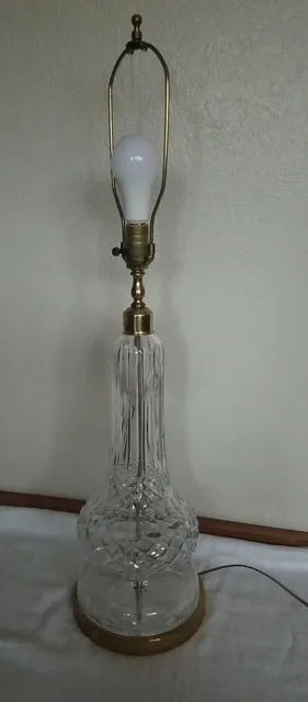 Waterford Massive 1950's  Fine Cut Crystal Table Lamp - 36 Inches Tall! (B)