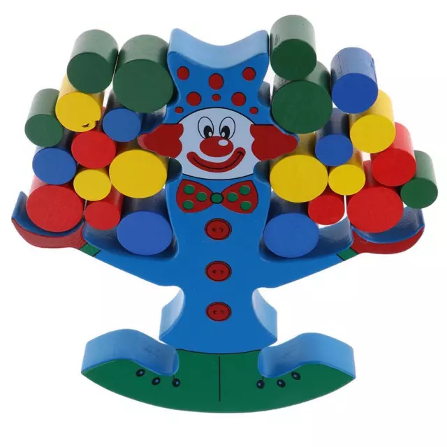 Bloc De Clown Empiler Jeu D'équilibre En Bois Jouet éducatif Bébé Enfants