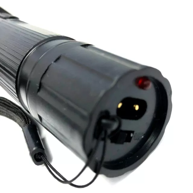 7" Military SWAT Tactical 300MV Stun Gun Rechargeable LED Flashlight Black NEW 3