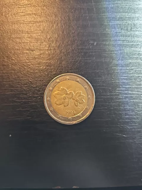 2 Euro  Münze Finnland 2001 Moltbeere Fehlprägung