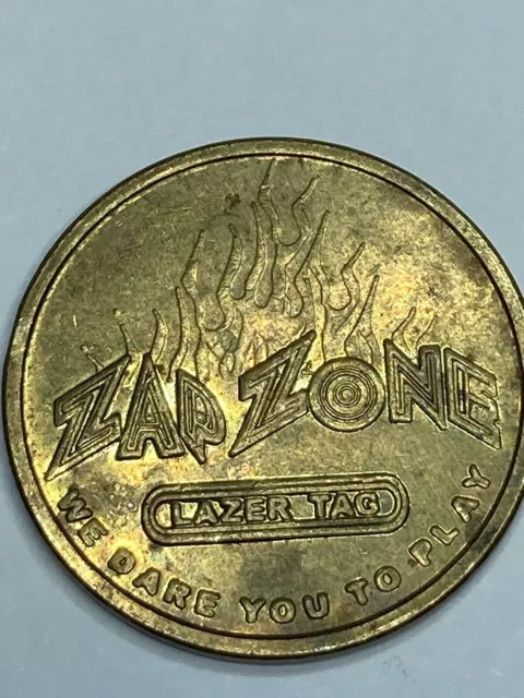 RARE ZAP ZONE ARCADE TOKEN WAVERLY MICHIGAN OBSOLETE #qj1