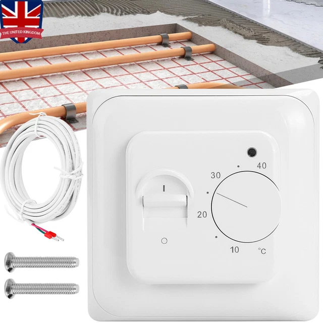 ELECTRIC UNDERFLOOR HEATING Thermostat Control Switch+ Floor Sensor